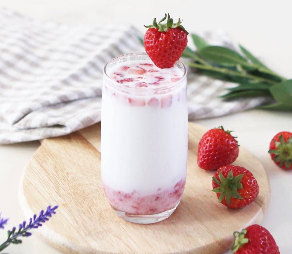 딸기청 & 카페 딸기라떼 만들기