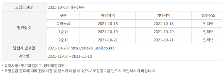 수성레이크-우방아이유쉘-청약일정