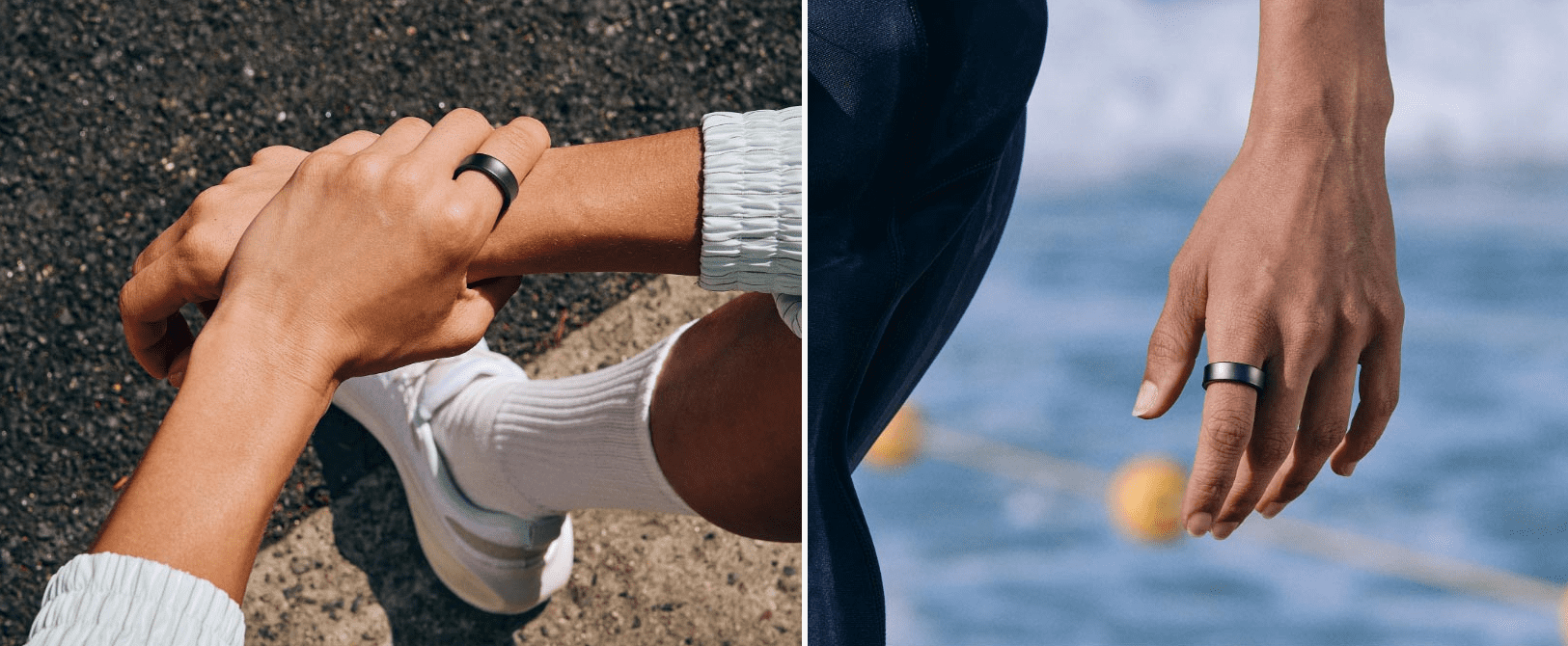 갤럭시 링을 착용한 모습