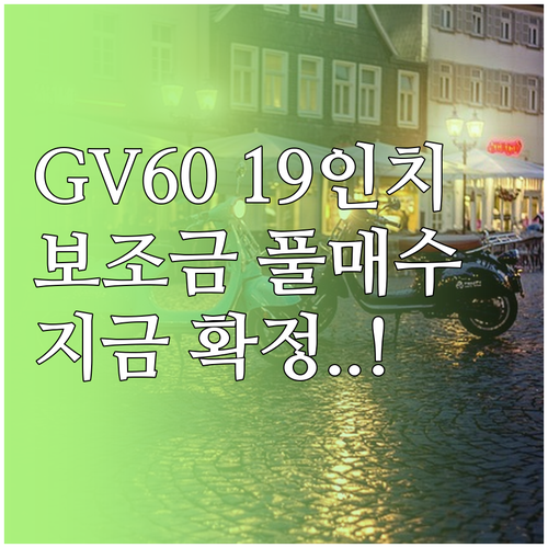 GV60 스탠다드 19인치 휠 선택 ..