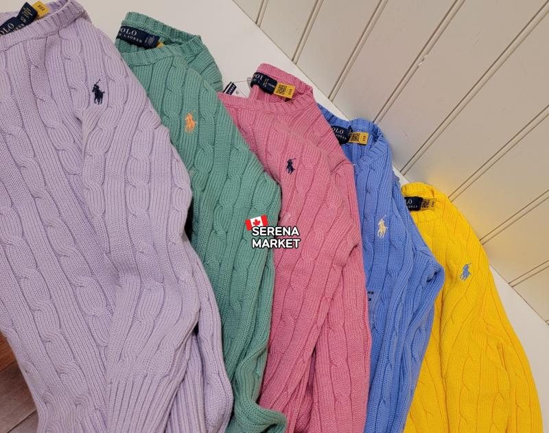23SS 폴로랄프로렌 여성 꽈배기 라운드넥 케이블 긴팔 니트 5컬러