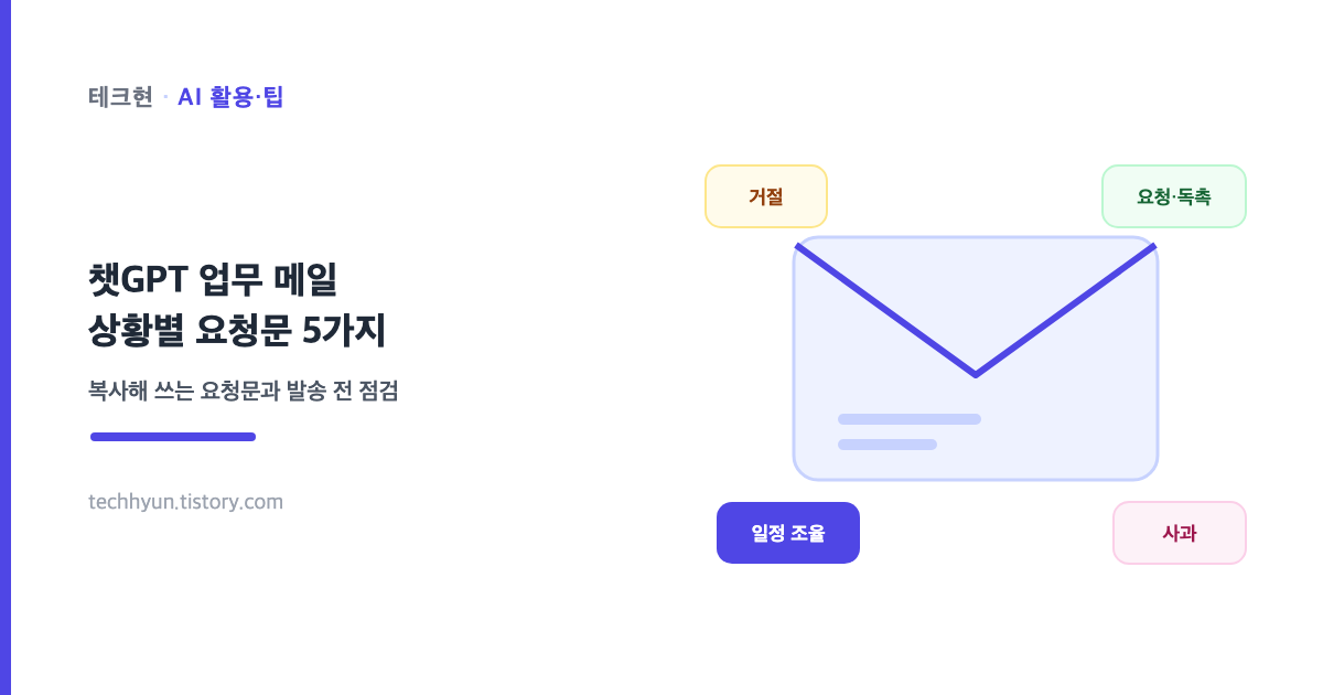 챗GPT 업무 메일 상황별 요청문 5가지
