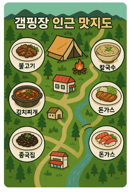 캠핑장 맛 지도 사진