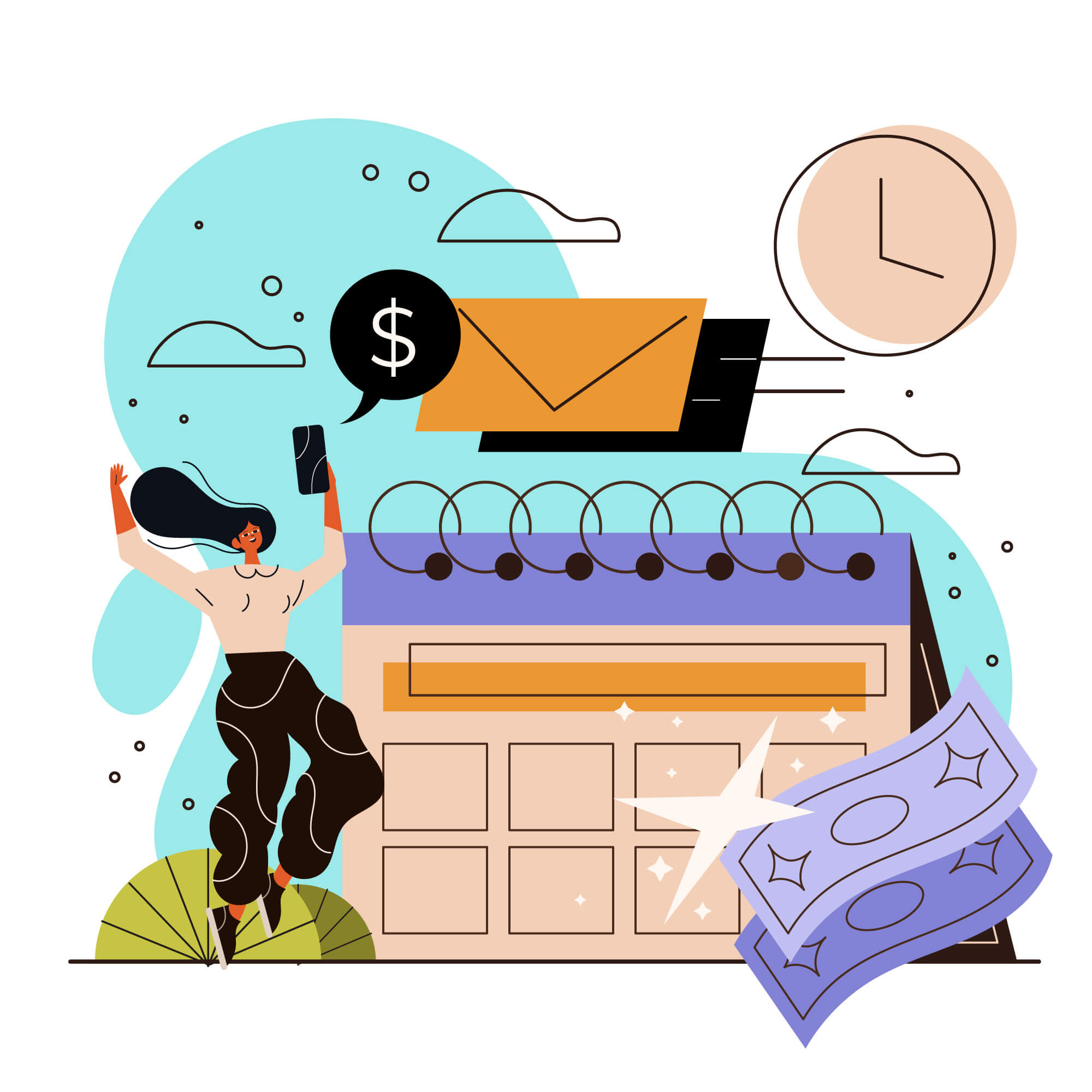 2026 자동차세 연납 신청과 세금 계산 과정을 표현한 일러스트 이미지