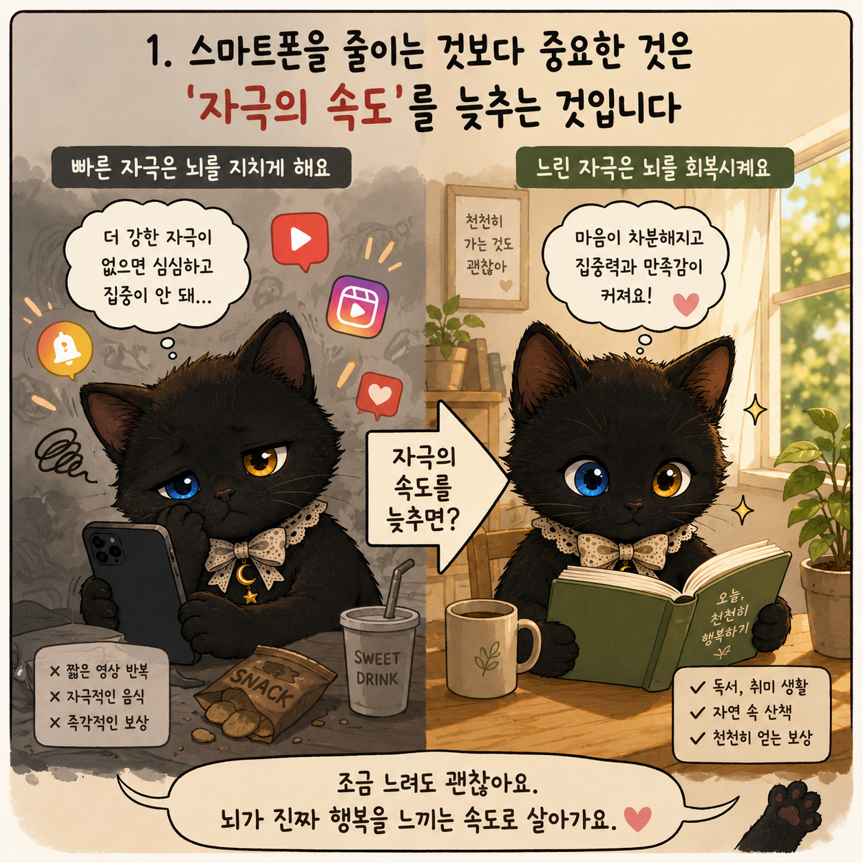 스마트폰을 줄이는 것보다 중요한 것은 '자극의 속도'를 늦추는 것입니다