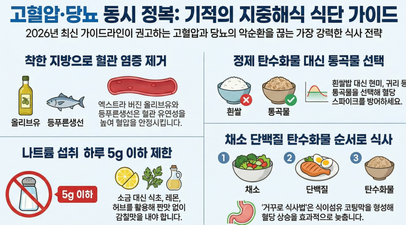 고혈압 당뇨 지중해식 식단으로 동시에 관리하는 완벽 가이드