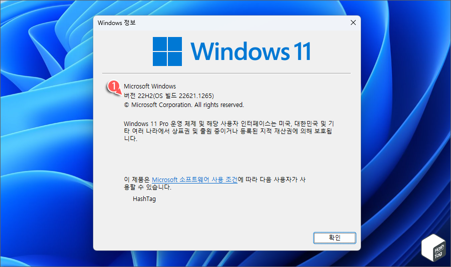 Windows 11 버전 확인 'Winver'
