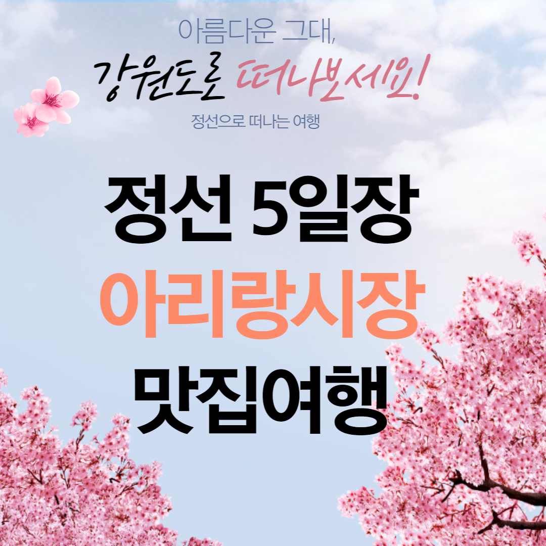 강원도 정선여행 알리는 내용