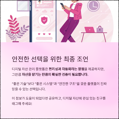 디지털 자산 관리 플랫폼, 신뢰할 수 있는 선택일까?