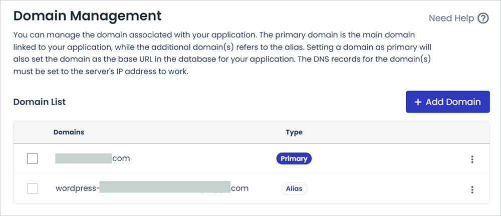 기본 도메인 설정 완료