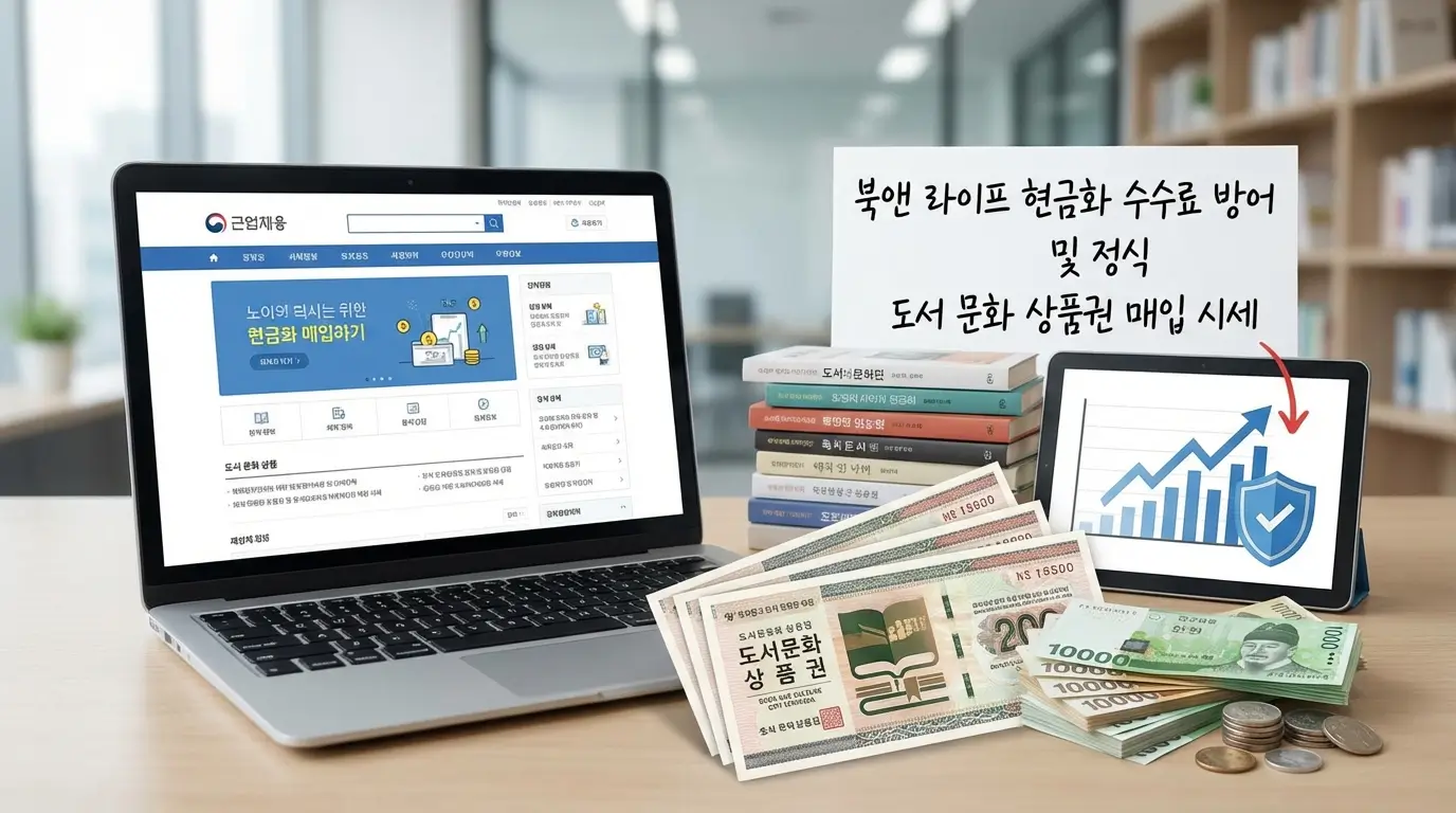 북앤 라이프 현금화 수수료 방어 및 정식 도서 문화 상품권 매입 시세