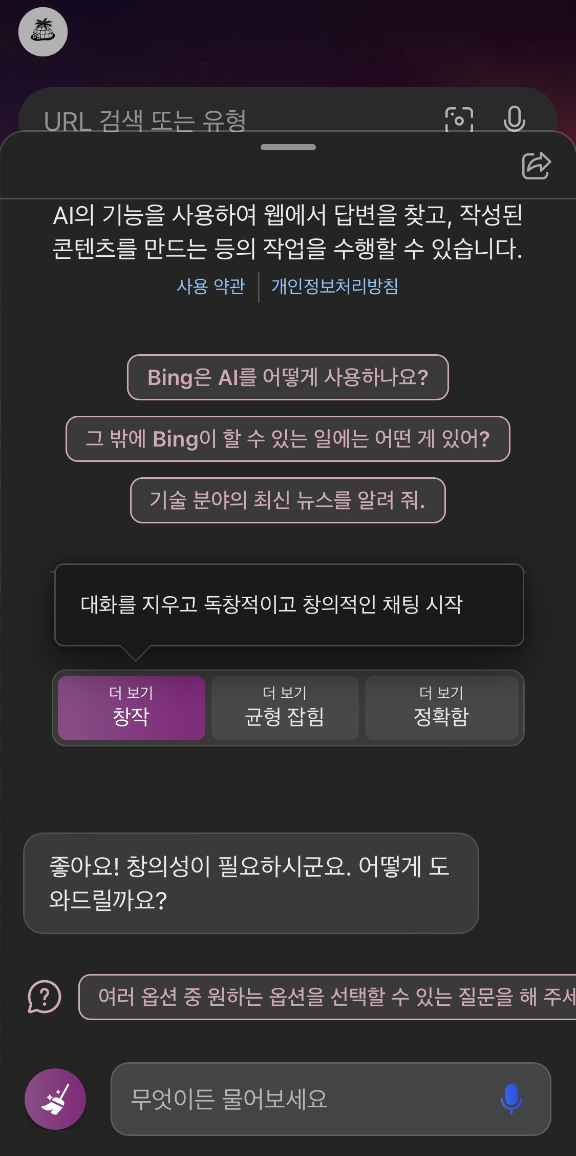 New Bing 사용후기