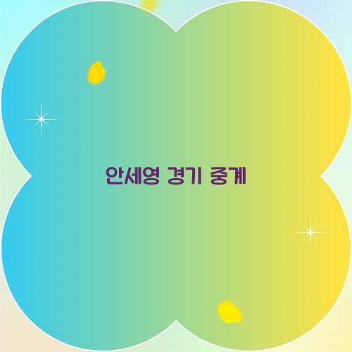 안세영 경기 중계