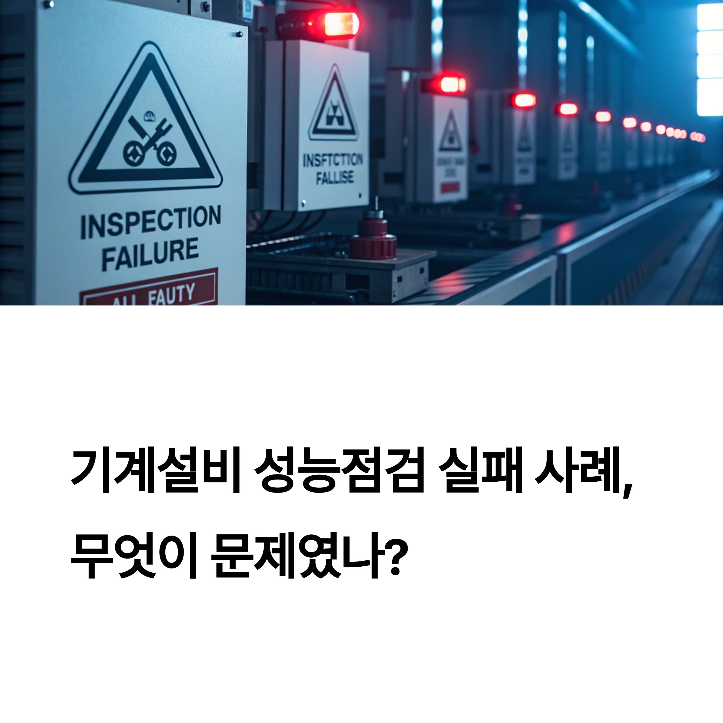 기계설비 성능점검 실패 사례