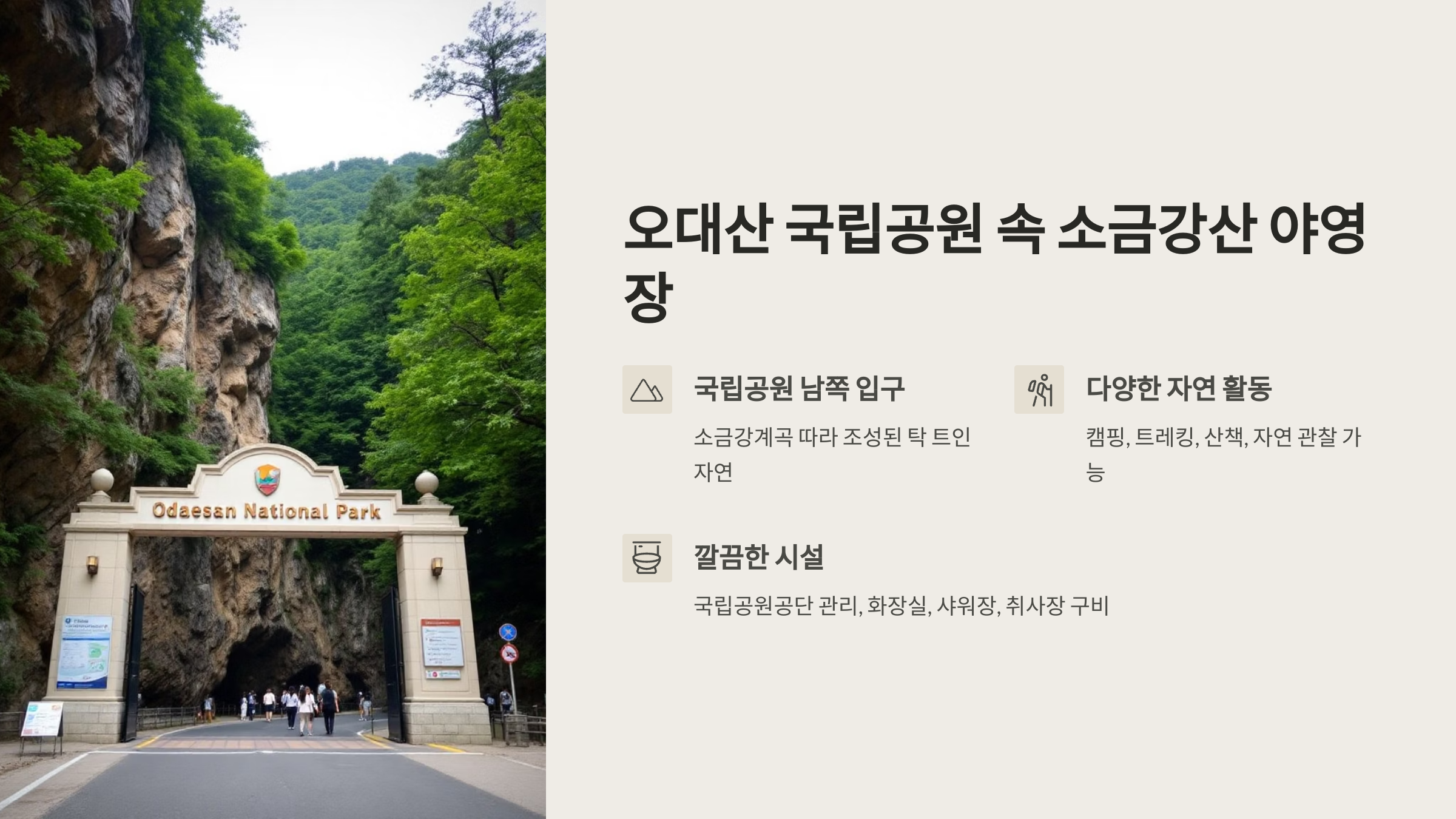 ⛺ 평창 오대산 소금강산 야영장 : 자연 속 힐링 캠핑!