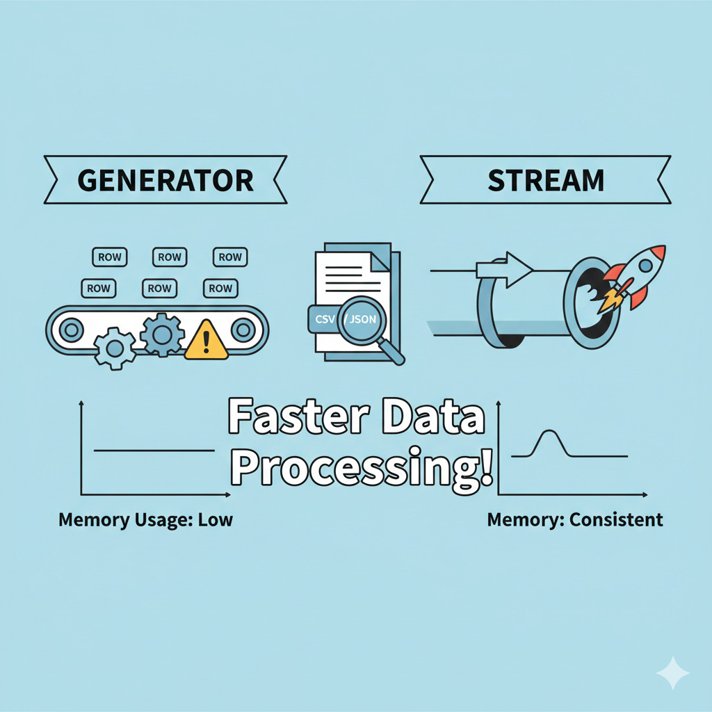 대용량 CSV/JSON 파싱
