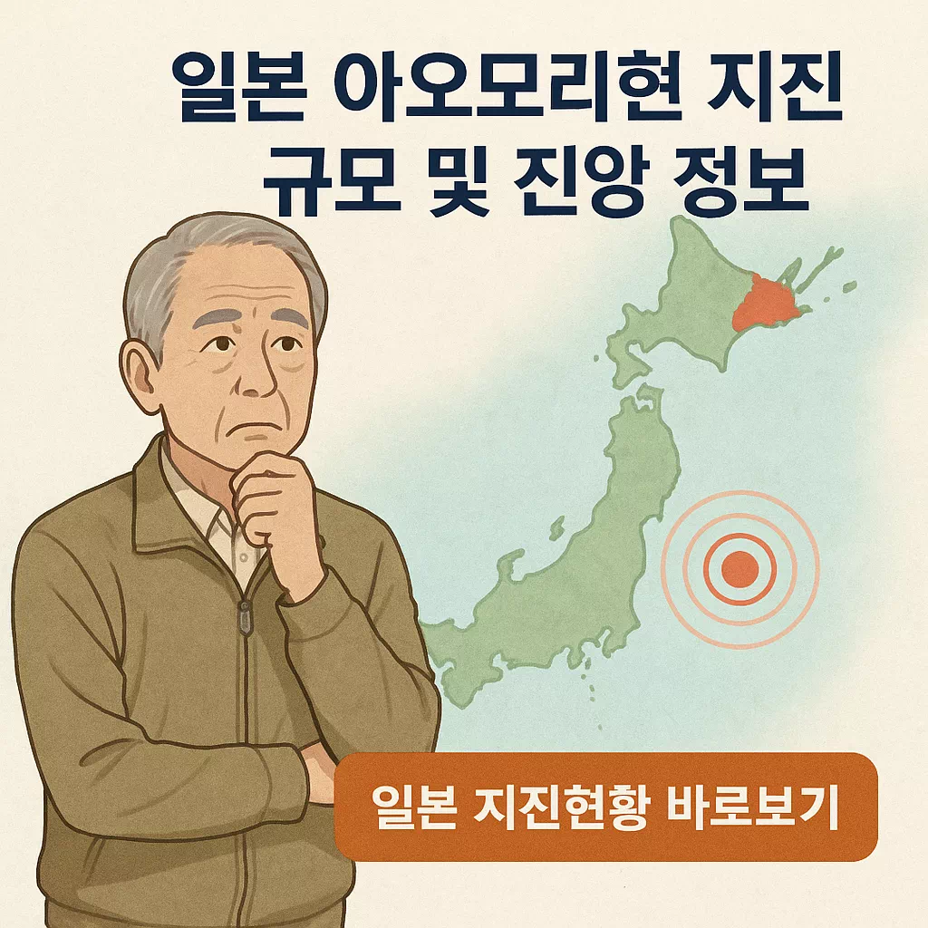 일본 아오모리현 지진 규모 및 진앙 정보