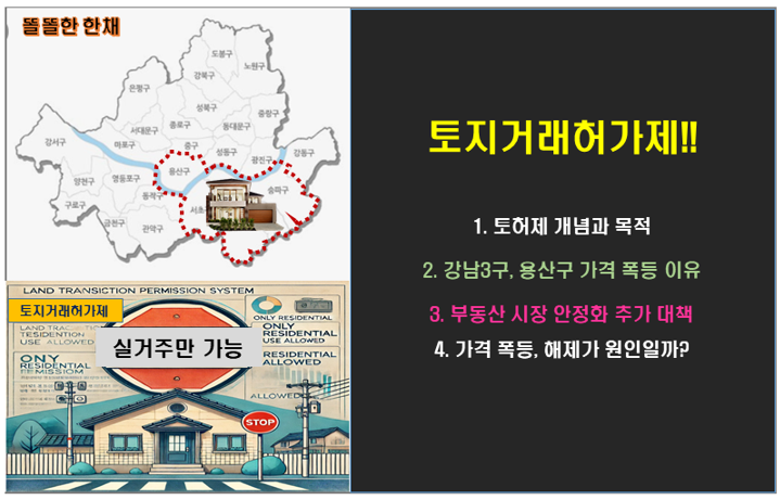 토허제 개념과 목적 및 강남3구 용산구 가격 폭등 이유