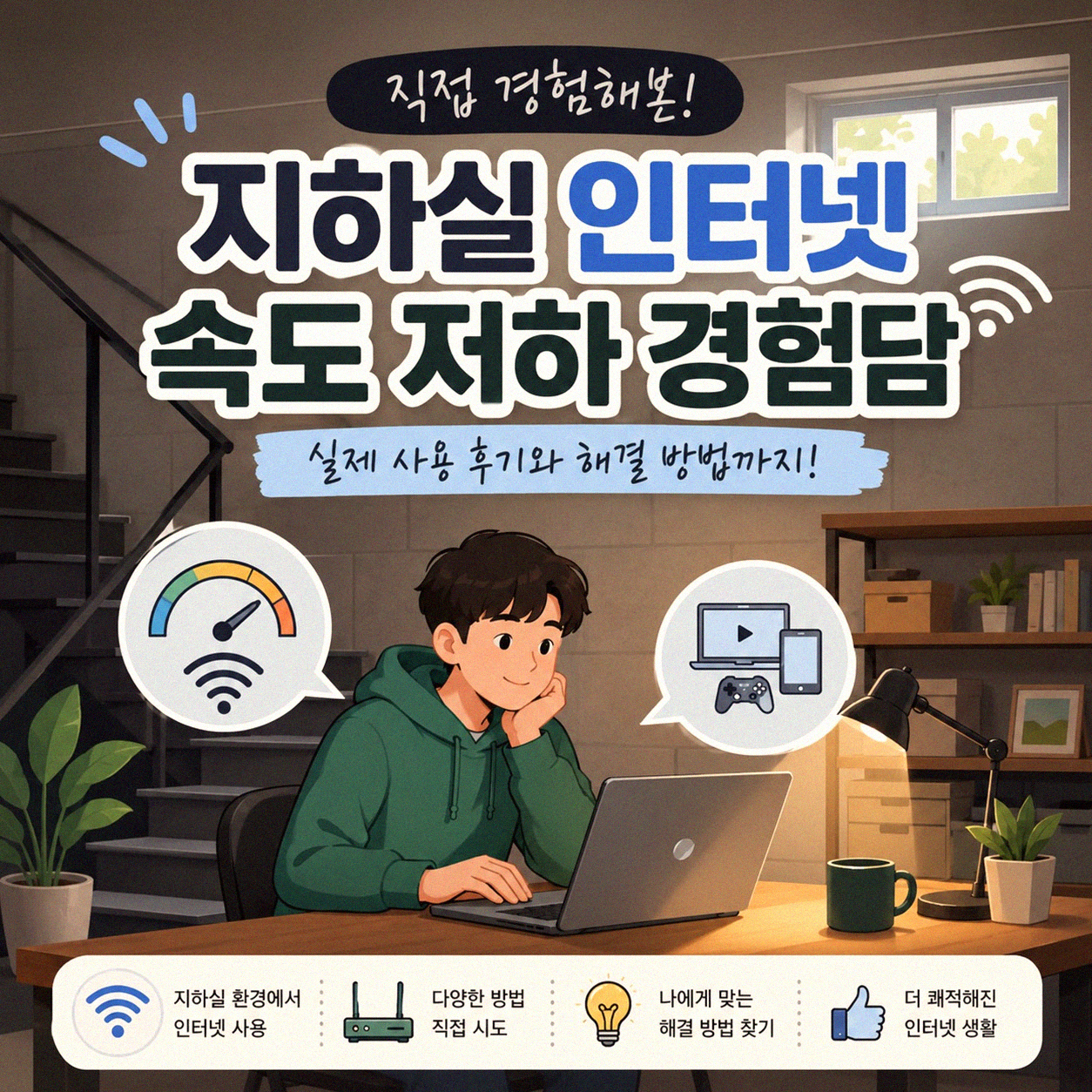 지하실 기가 인터넷 연결, 알아보신 적 있나요