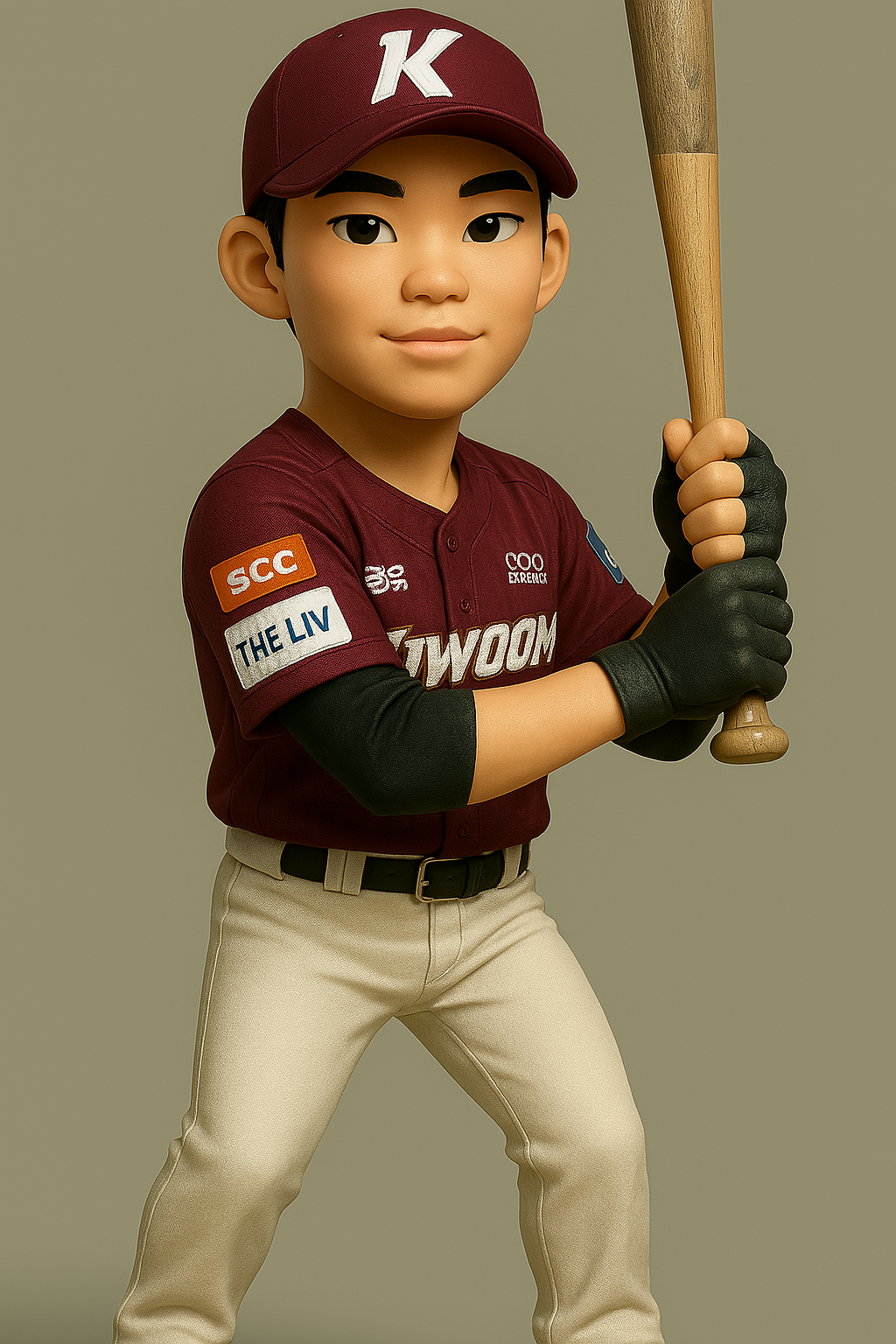 키움 히어로즈 선수를 3D 피규어로 변환시킨 이미지