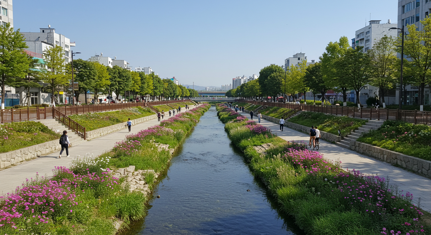 서울 은평구 불광천 산책길