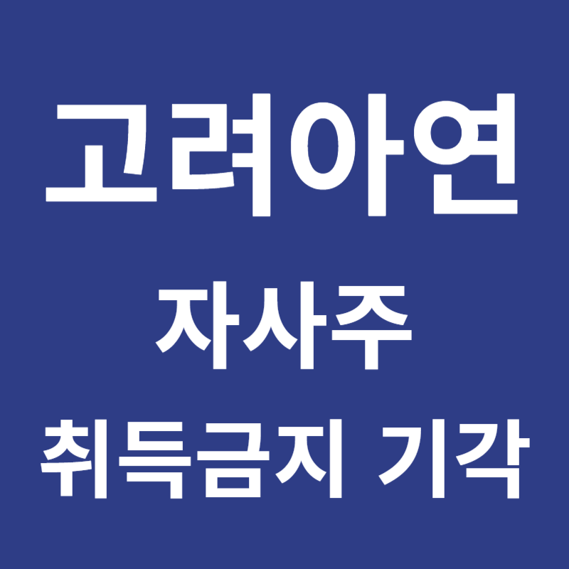 고려아연 자사주 취득금지 기각