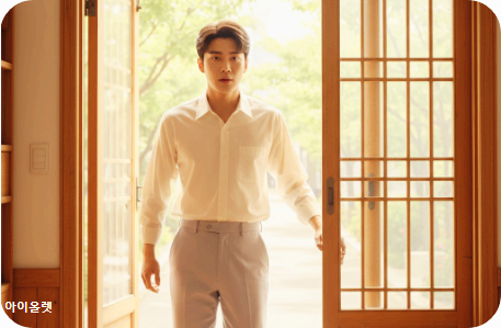 문턱을 넘지 못하는 주인공