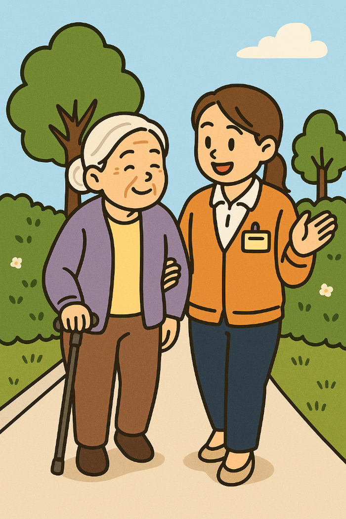 시니어와 정부지원 복지사