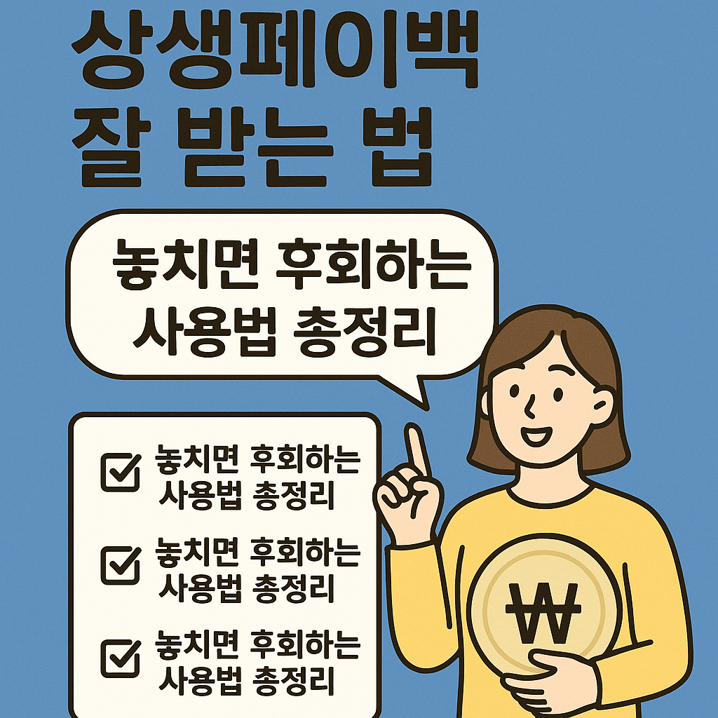 상생페이백 잘 받는 법｜놓치면 후회하는 사용법 총정리