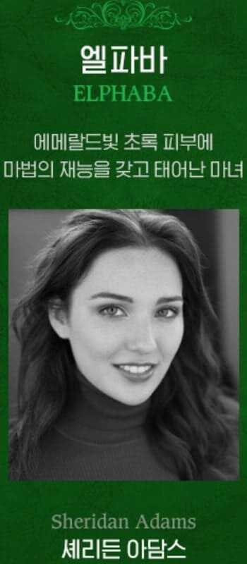 브로드웨이 뮤지컬 위키드 오리지널 내한 공연팀 글린다 역 코트니 몬스마