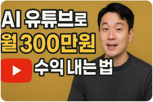 AI 유튜브로 월 300만원 벌기 노하우 공개