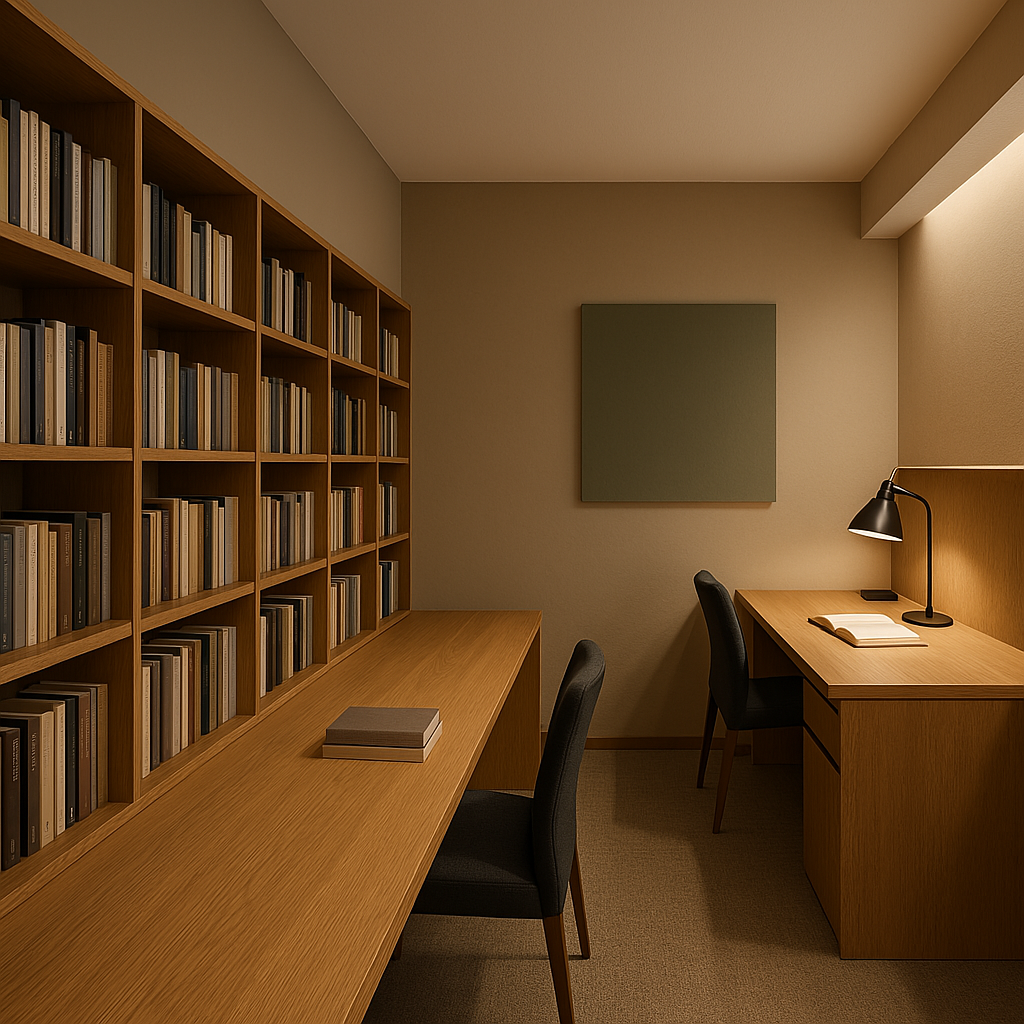사무실내 라이브러리 및 포커스 존 인테리어