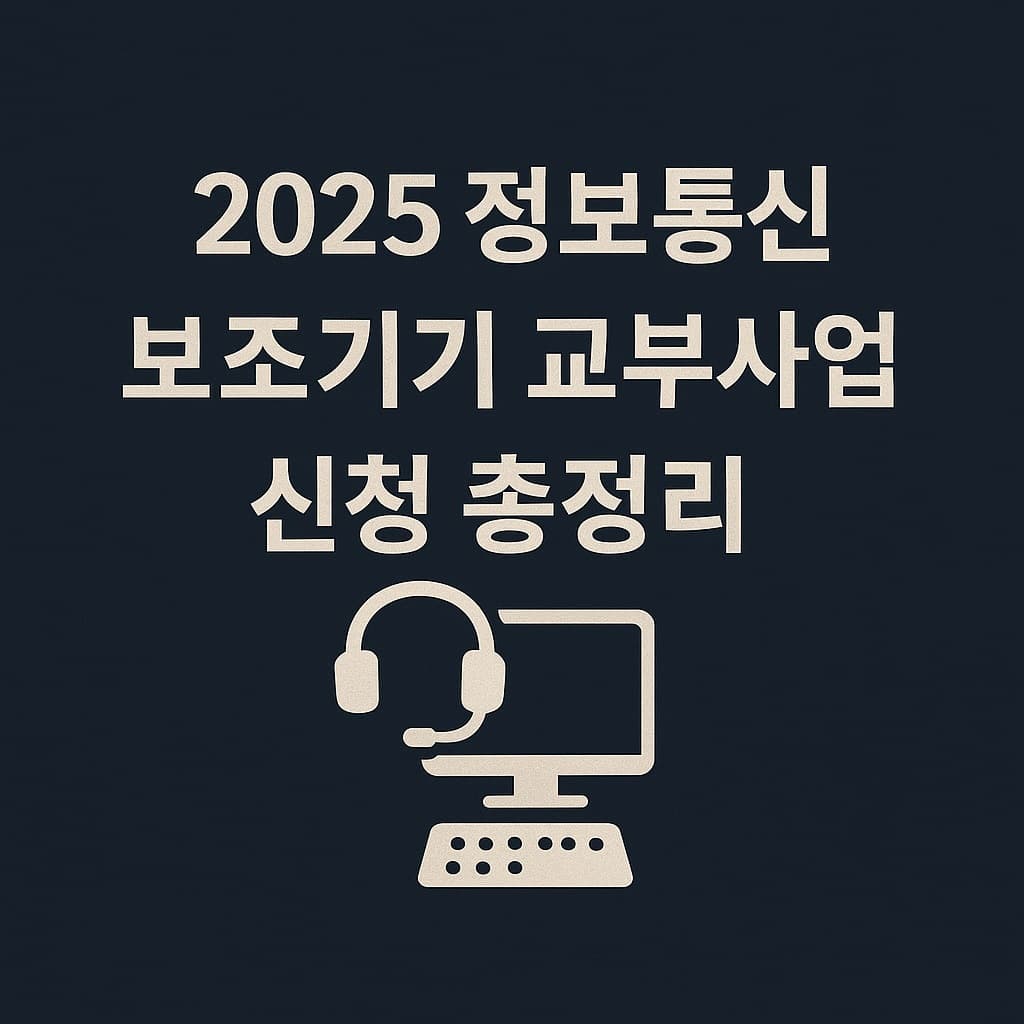 2025 정보통신보조기기 보급사업 신청방법