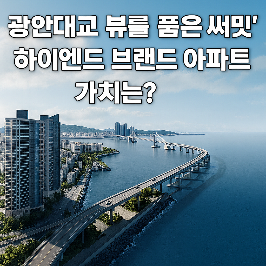 광안대교 뷰를 품은 써밋 하이엔드 브랜드 아파트 가치는?