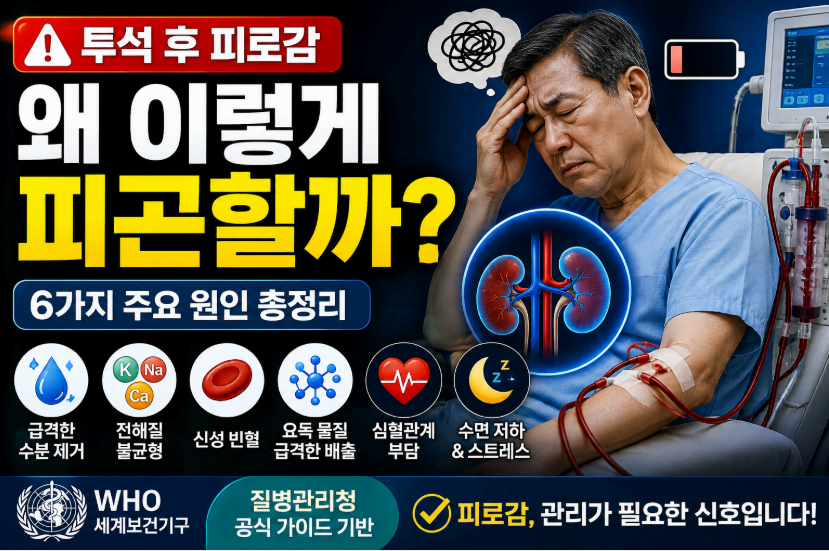 투석 후 피로감 왜 이렇게 피곤할까? 이미지사진