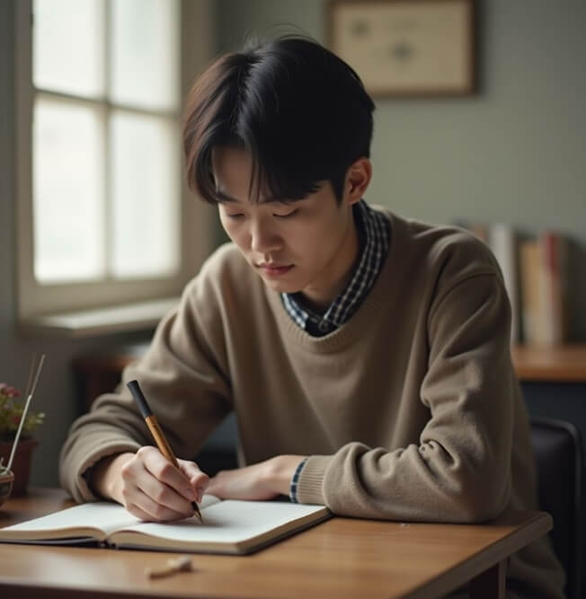 일기 쓰는 이미지