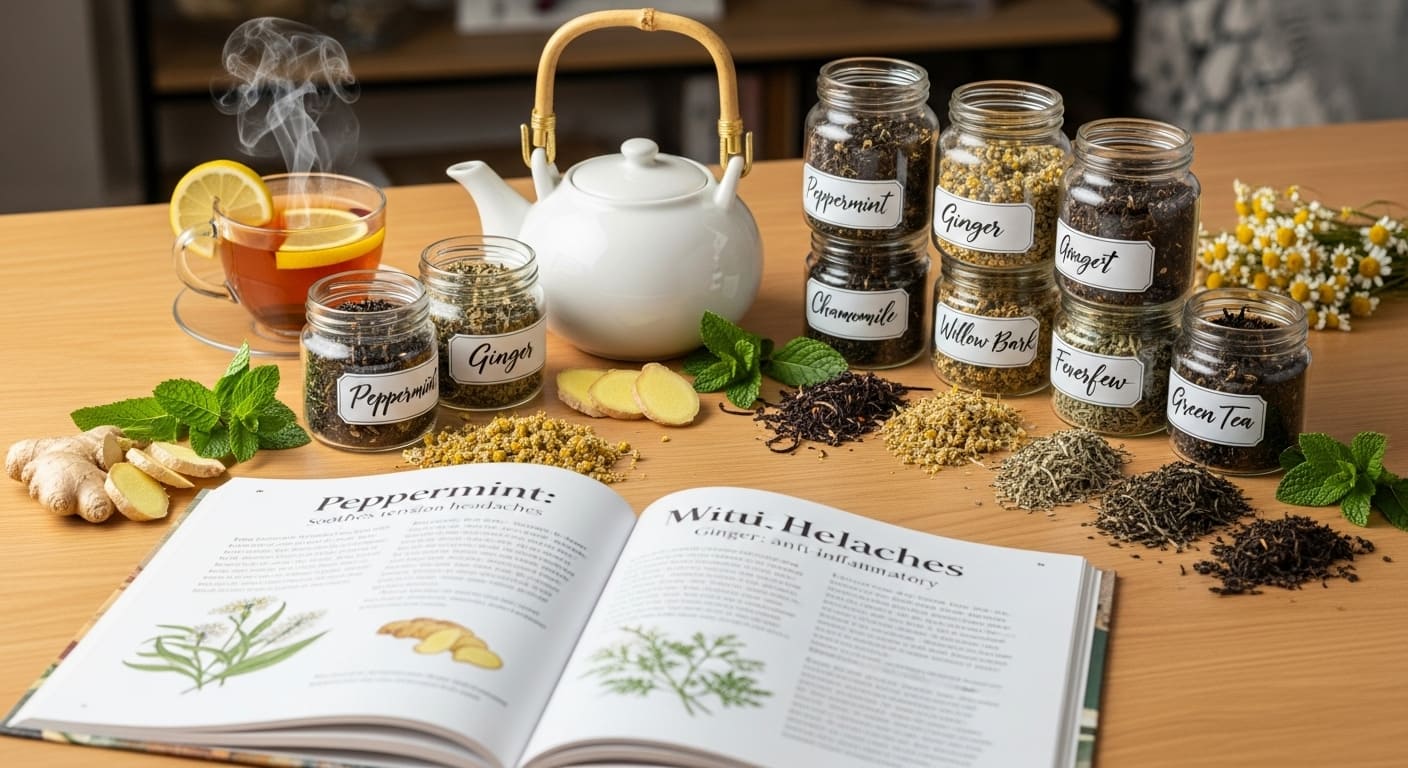 두통에 좋은 차: 천연 진통제 역할을 하는 차 종류와 효능