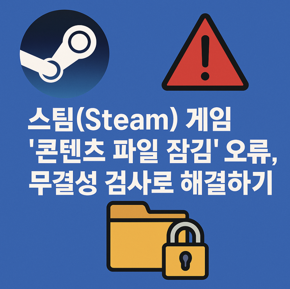 스팀(Steam) 게임 '콘텐츠 파일 잠김' 오류, 무결성 검사로 해결하기