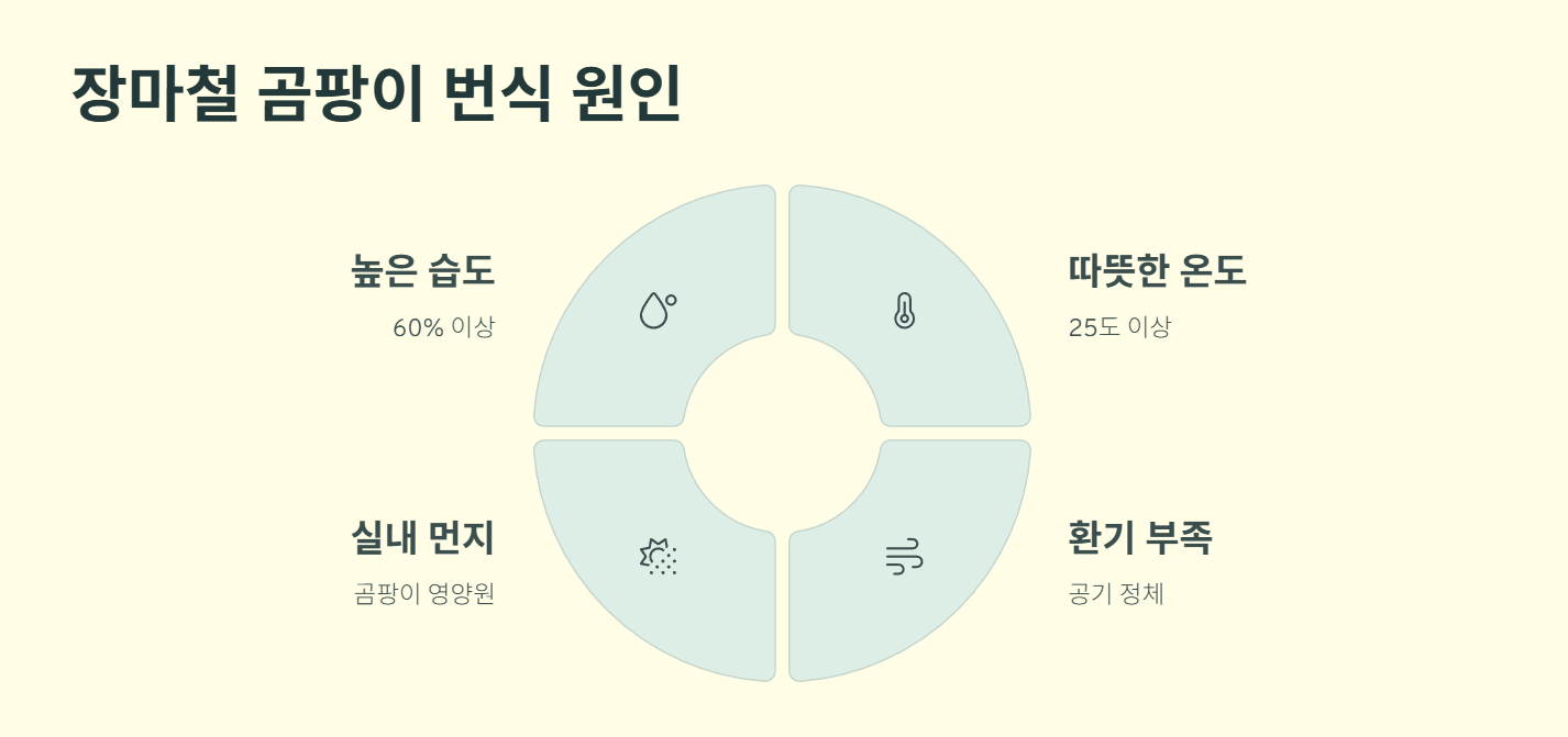 장마철 곰팡이 번식 원인