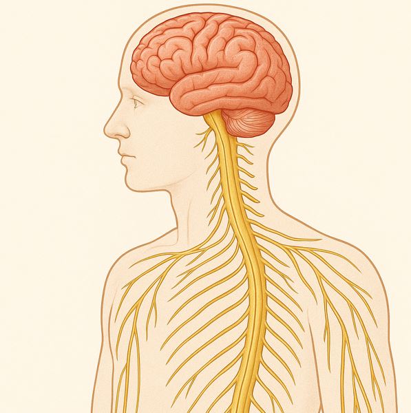 뇌와 신체가 연결 되어 있음을 보여주는 그림