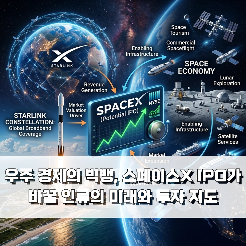 우주 경제의 빅뱅, 스페이스X IPO가 바꿀 인류의 미래와 투자 지도