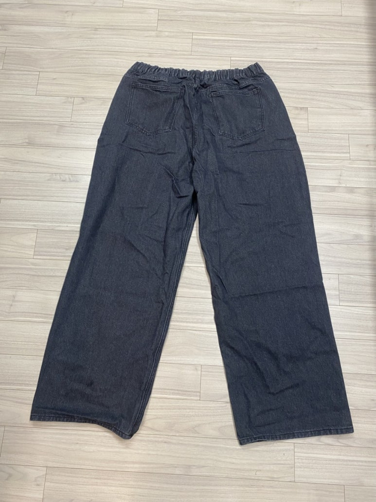 그리너리 크리드 와이드 데님팬츠 블랙