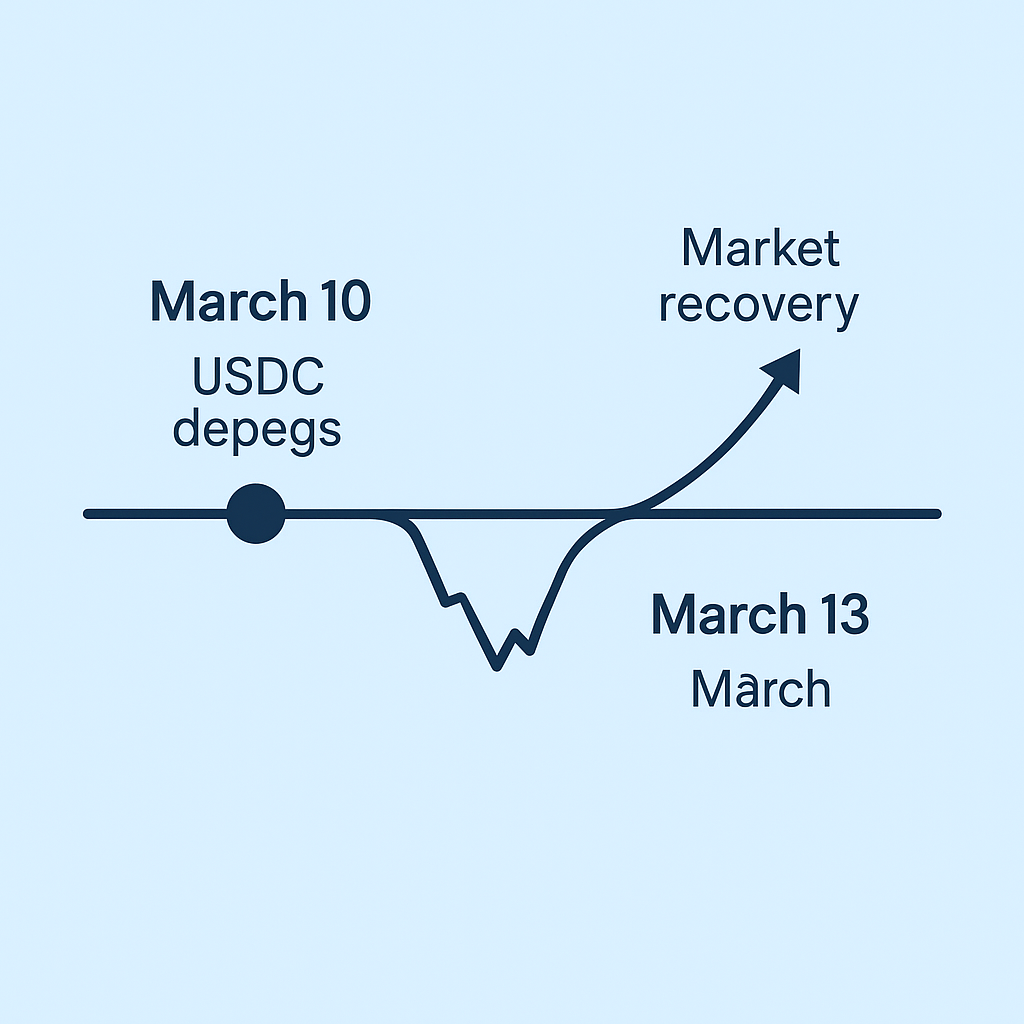 stablecoin depeg event timeline with market recovery