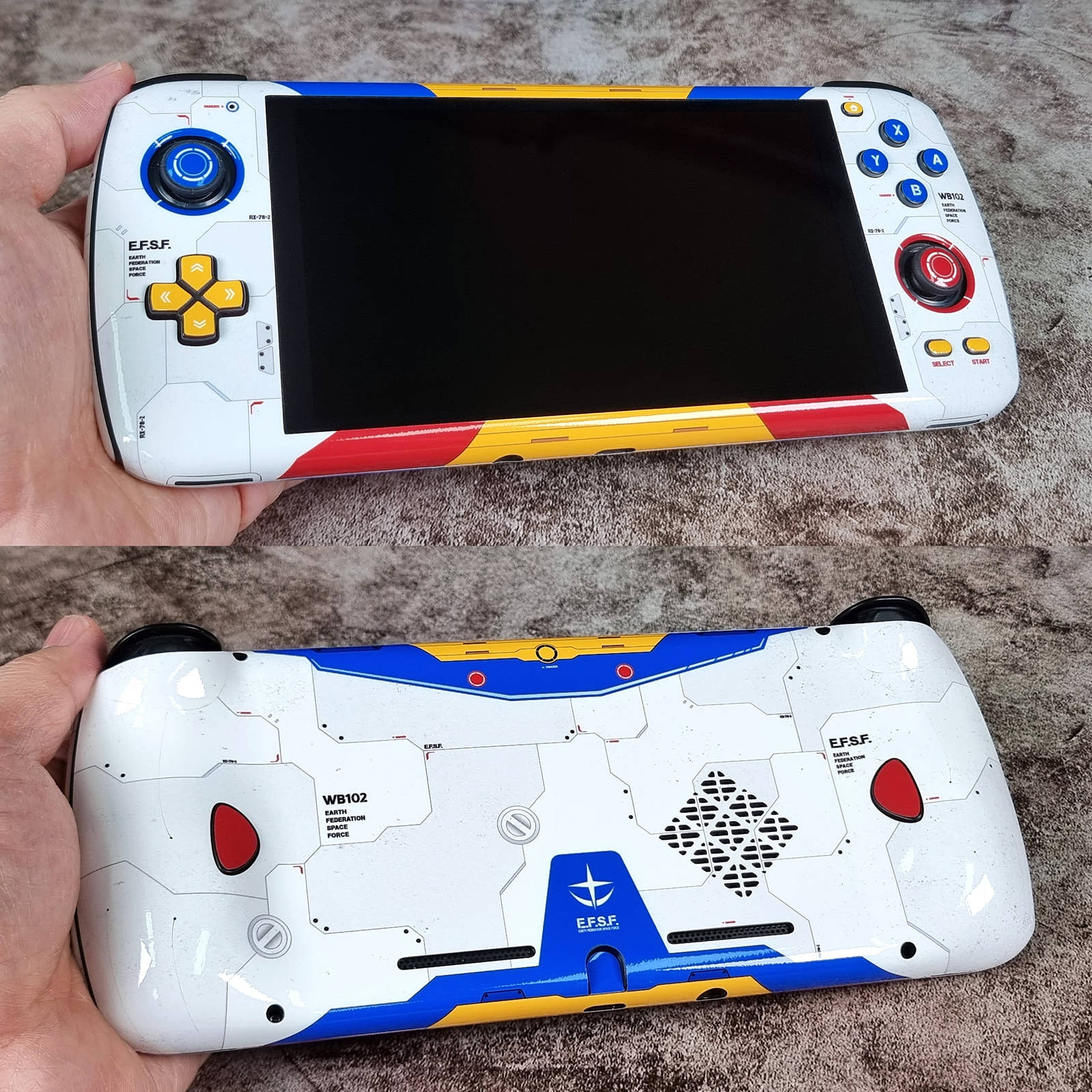 팝 스킨의 AYN 오딘 프로/오딘 라이트 건담 에디션 스킨