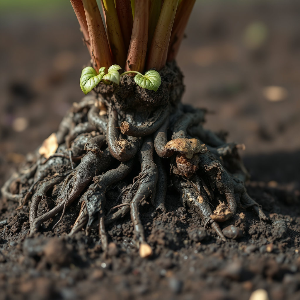 뿌리 부패형 생육장해 식물