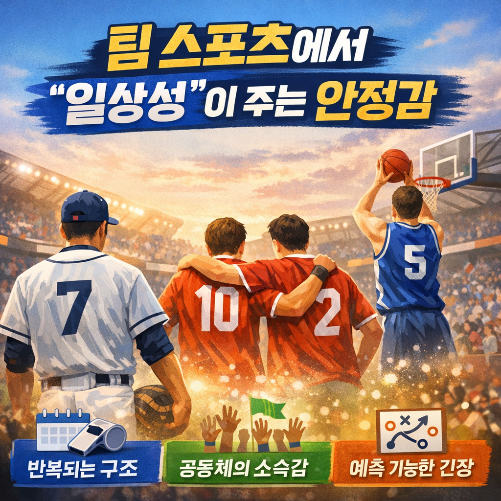 팀 스포츠에서 '일상성'이 주는 안정감