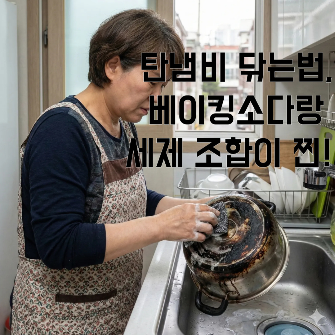 탄냄비 닦는법, 베이킹소다랑 세제 조합이 찐!!!