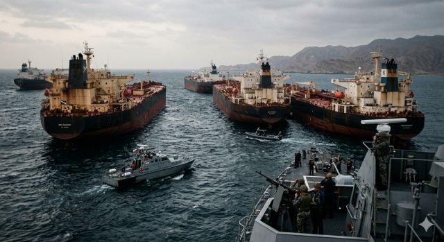 호르무즈 해협 봉쇄로 인해 대기 중인 유조선과 글로벌 에너지 공급 차질 상황
