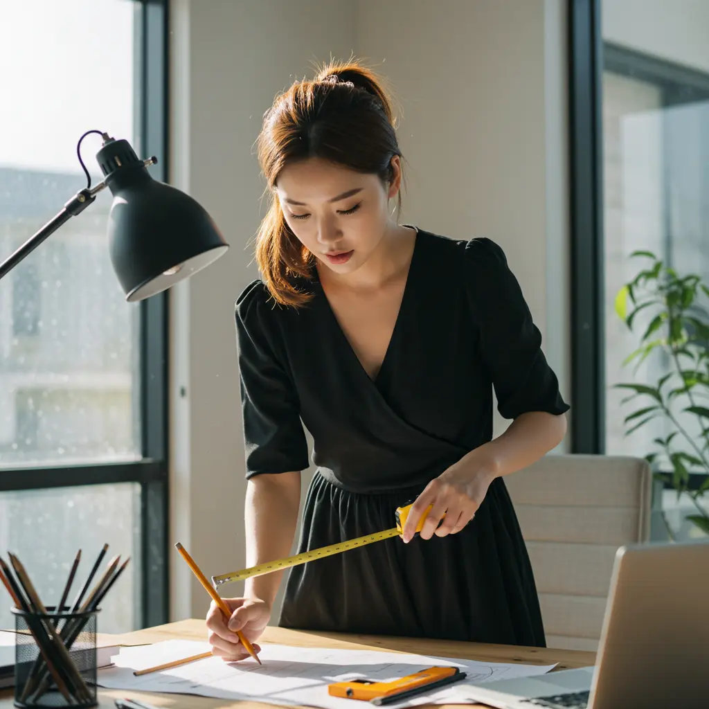 ๋๋ฉด์ ๋ณด๋ฉด์ ์ธํ
๋ฆฌ์ด ๋น์ฉ์ ์ ์ฝํ๋ ค๋ ์ฌ์ฑ ์ด๋ฏธ์ง