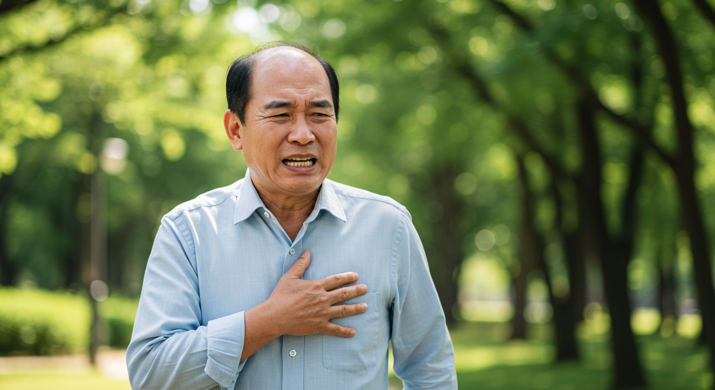 50대 산책중 심근경색 증상 나타남 예시 1
